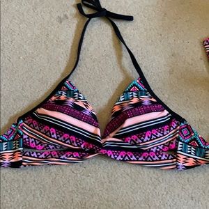 Fun print bikini top
